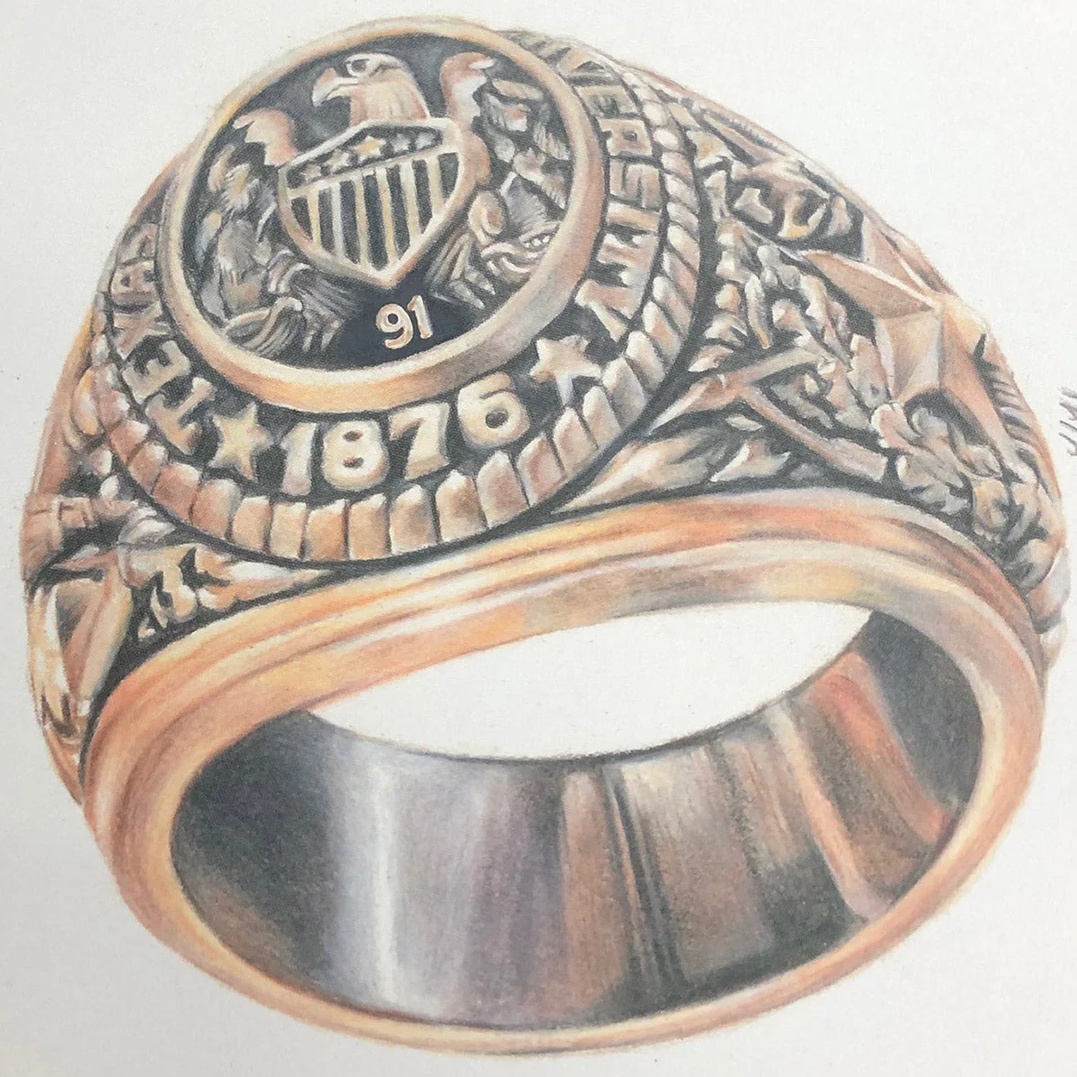 Texas A&M Aggie Ring Framed Canvas - Image 5