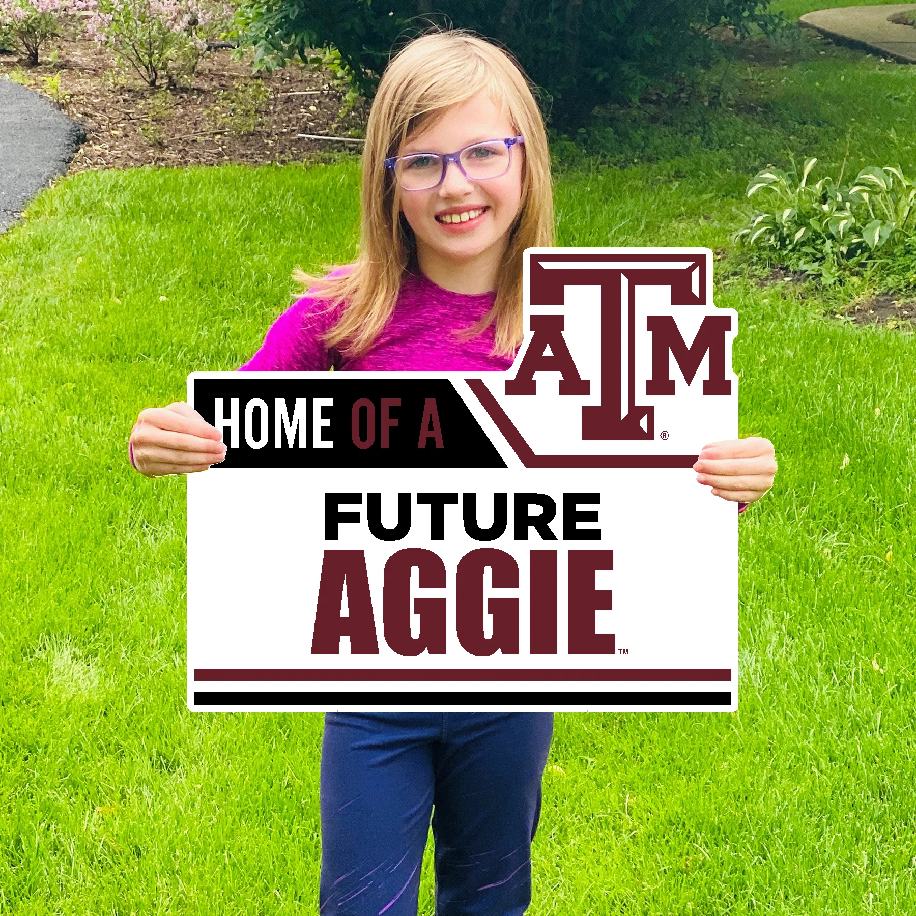 Dropship Item: Texas A&M Home of a Future Aggie Yard Sign 18" x 24" - Image 2