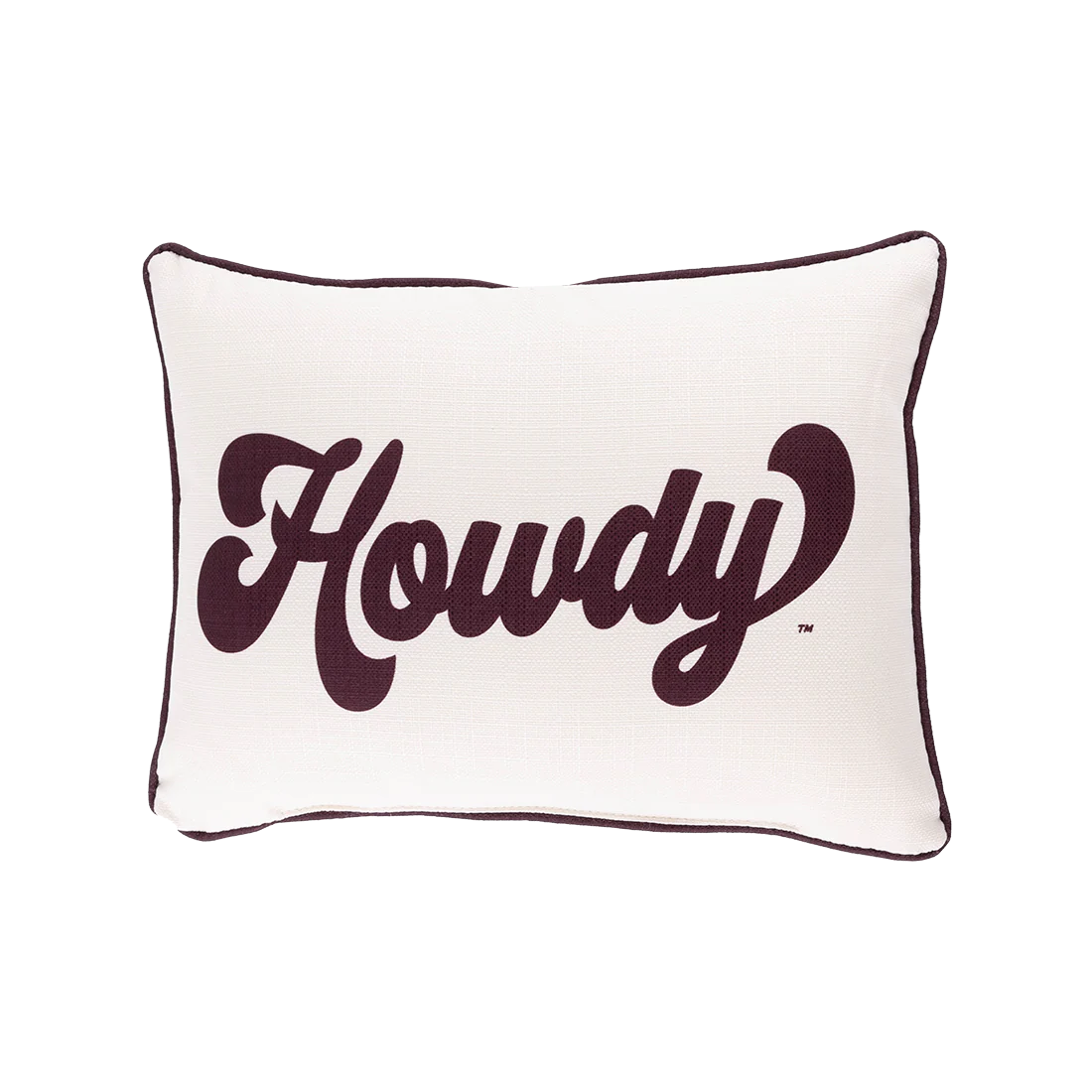 Howdy Script Throw Pillow
