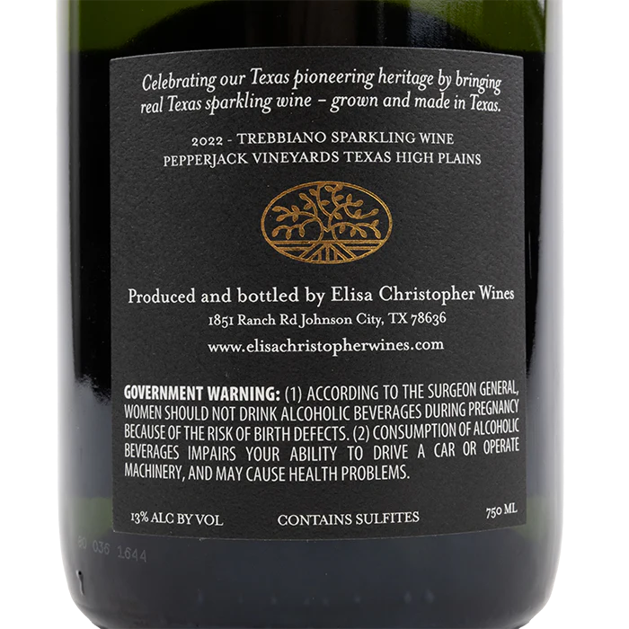 In Store Pick Up Or Local Delivery Only: 2022 Sparkling Methode Champenoise Trebbiano - Image 4