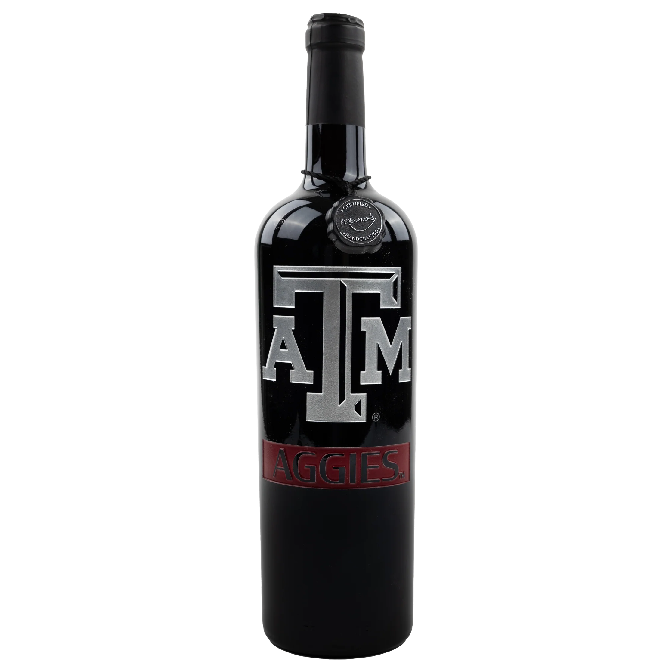 In Store Pick Up Or Local Delivery Only: Texas A&M Aggies Etched Wine