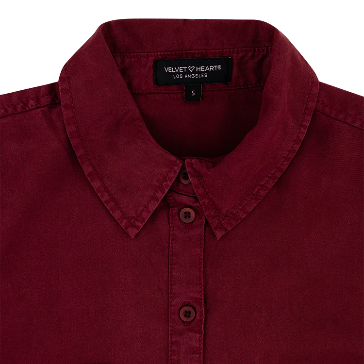 James Bordeaux Button Down Blouse - Image 2