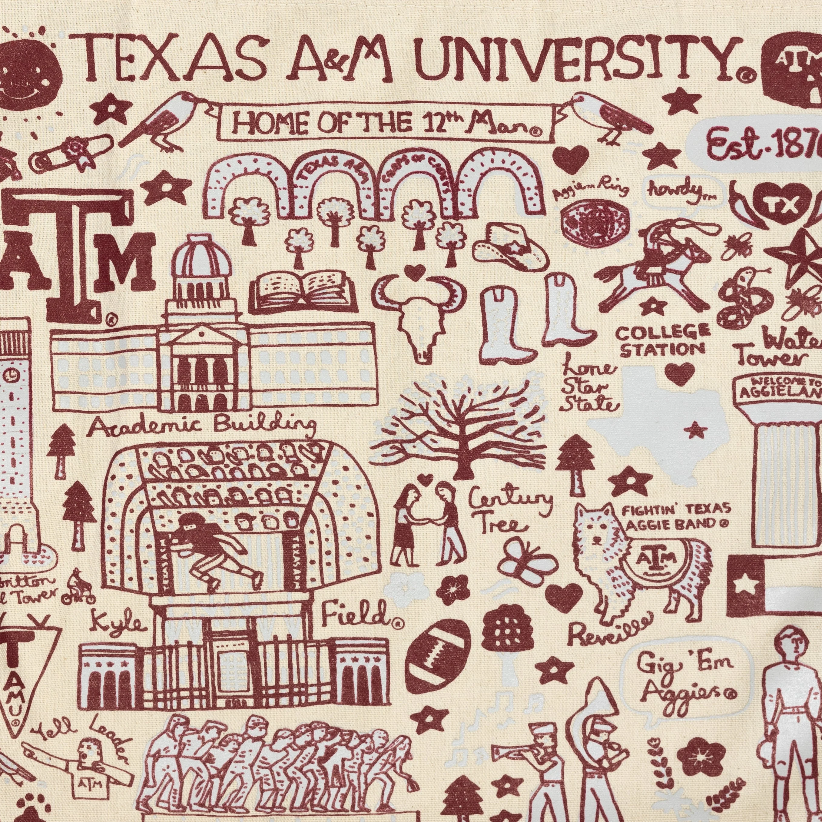 Texas A&M Julia Gash Canvas Tote - Image 2