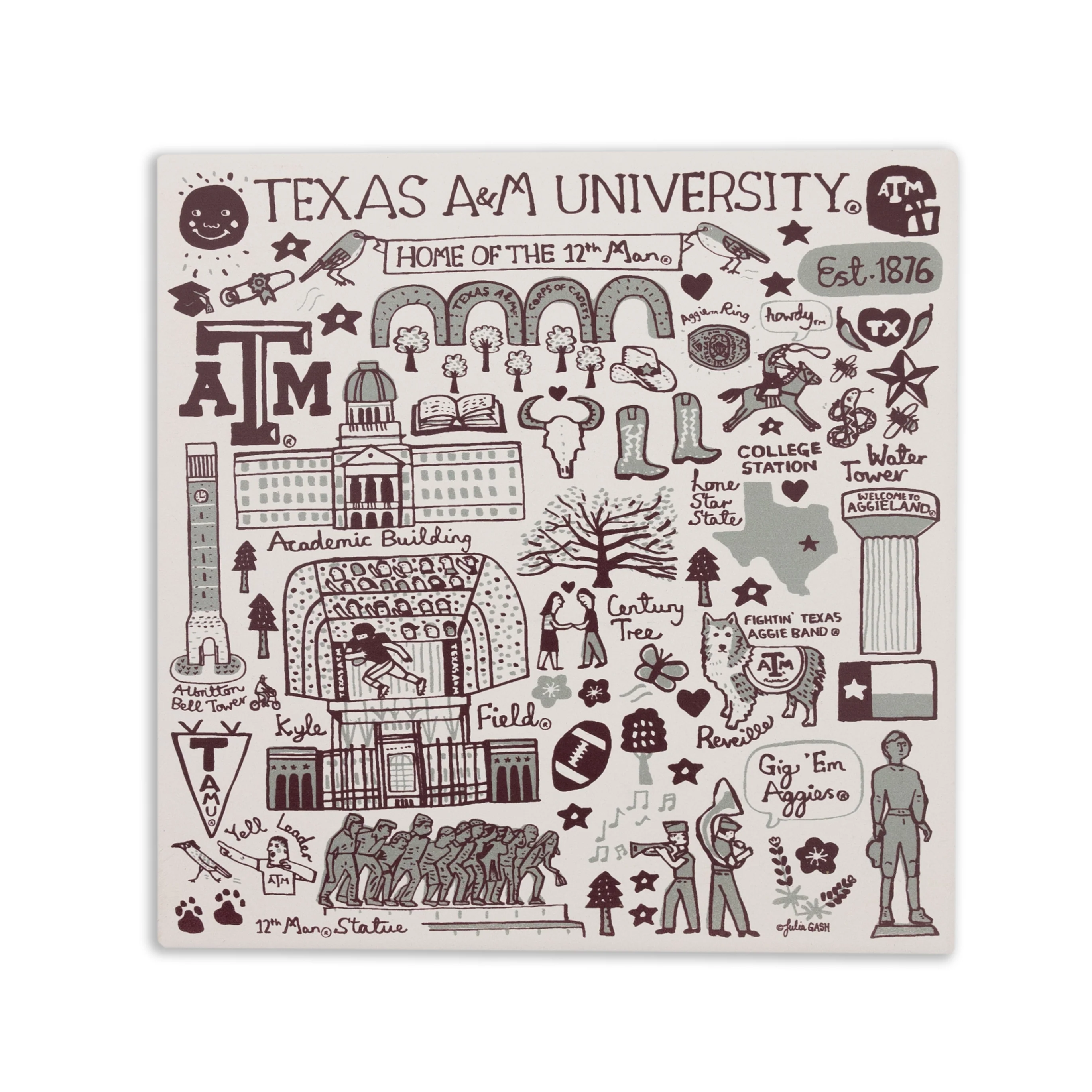 Texas A&M Julia Gash Decor Tile