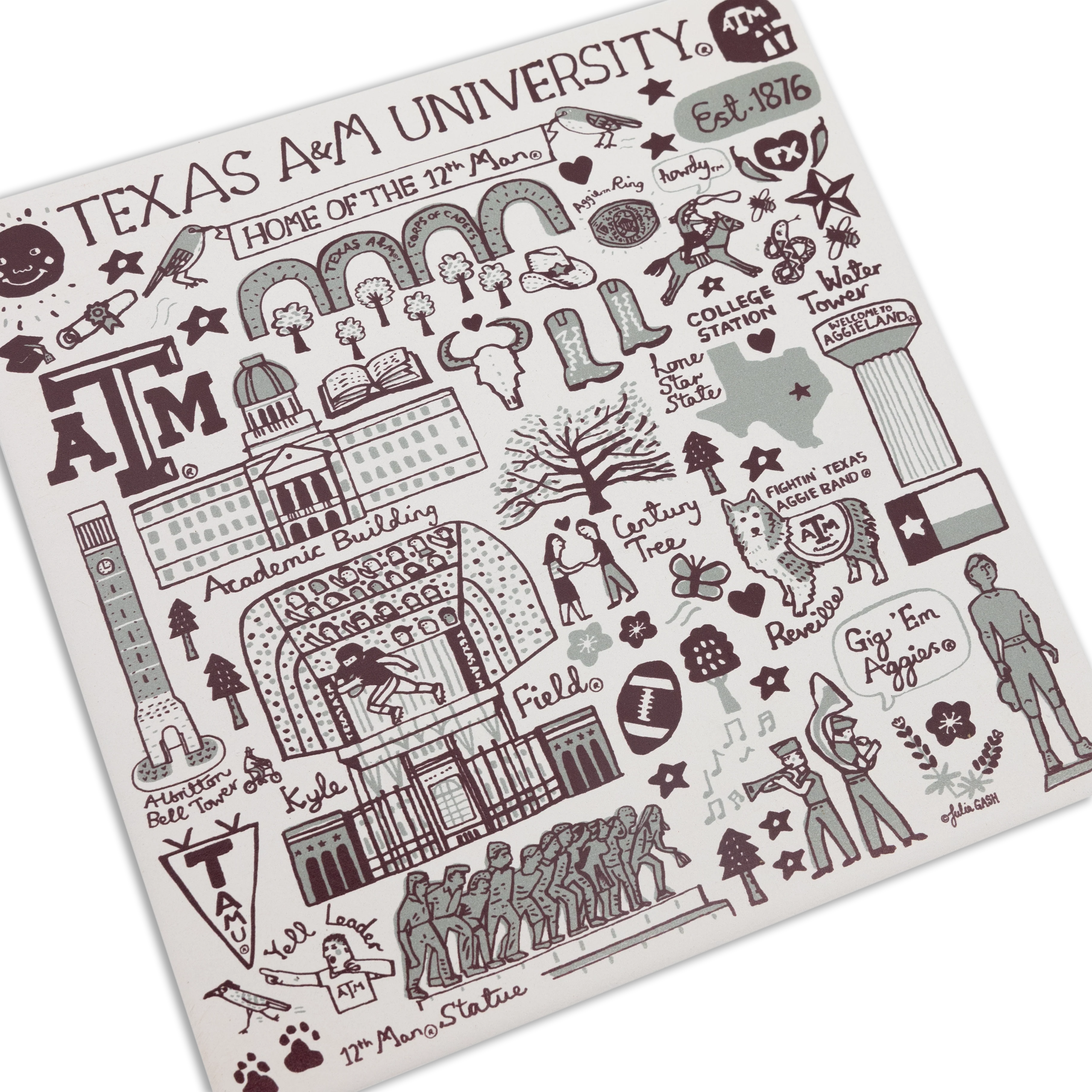 Texas A&M Julia Gash Decor Tile - Image 3