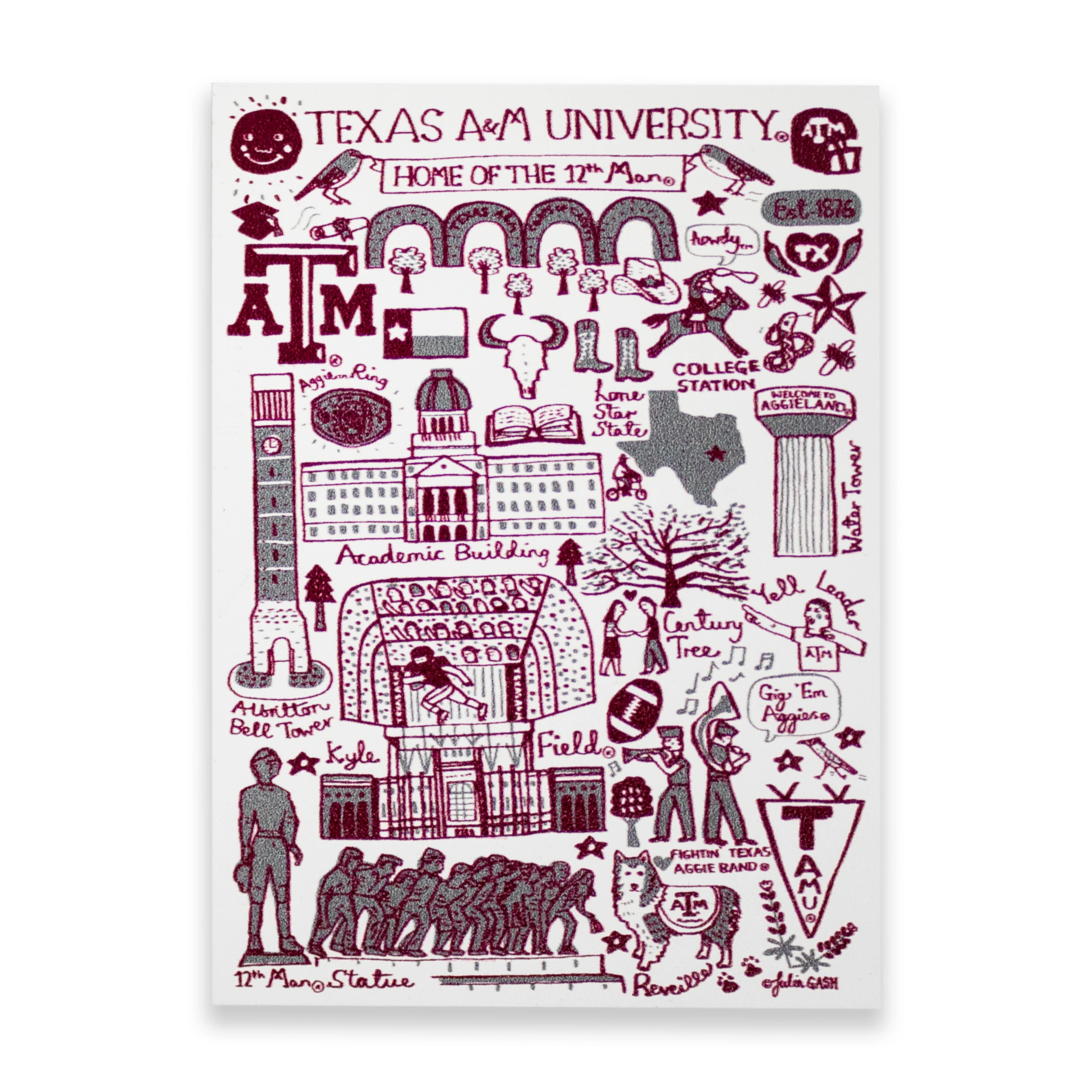 Texas A&M Julia Gash Jumbo Magnet - Image 5