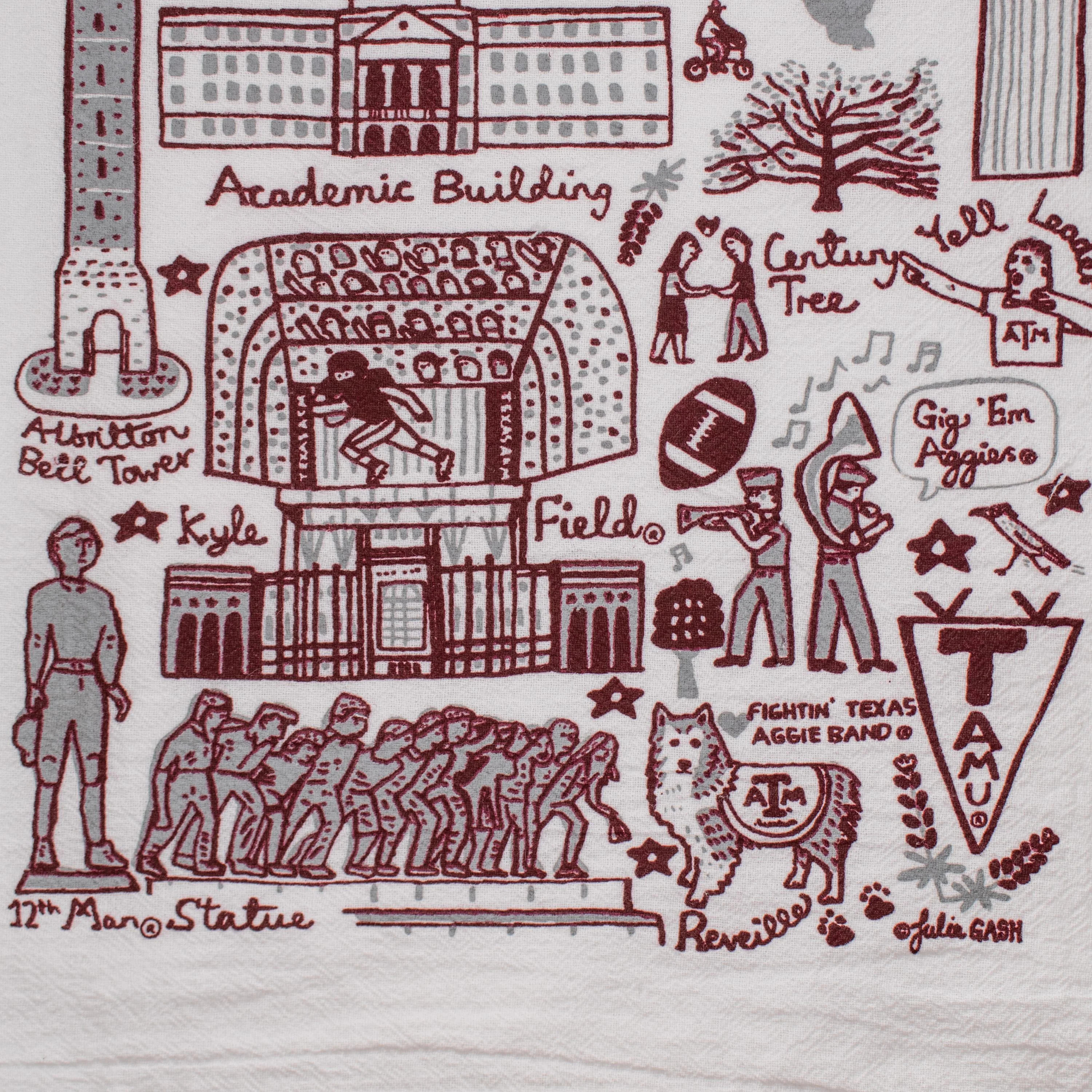 Texas A&M Julia Gash Tea Towel - Image 3