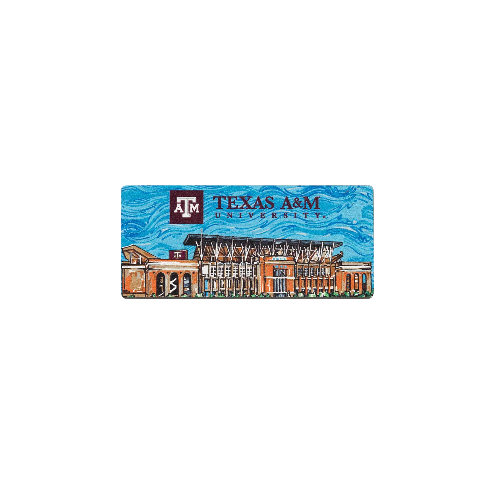 Justin Patten Kyle Field Recycled Wood Magnet