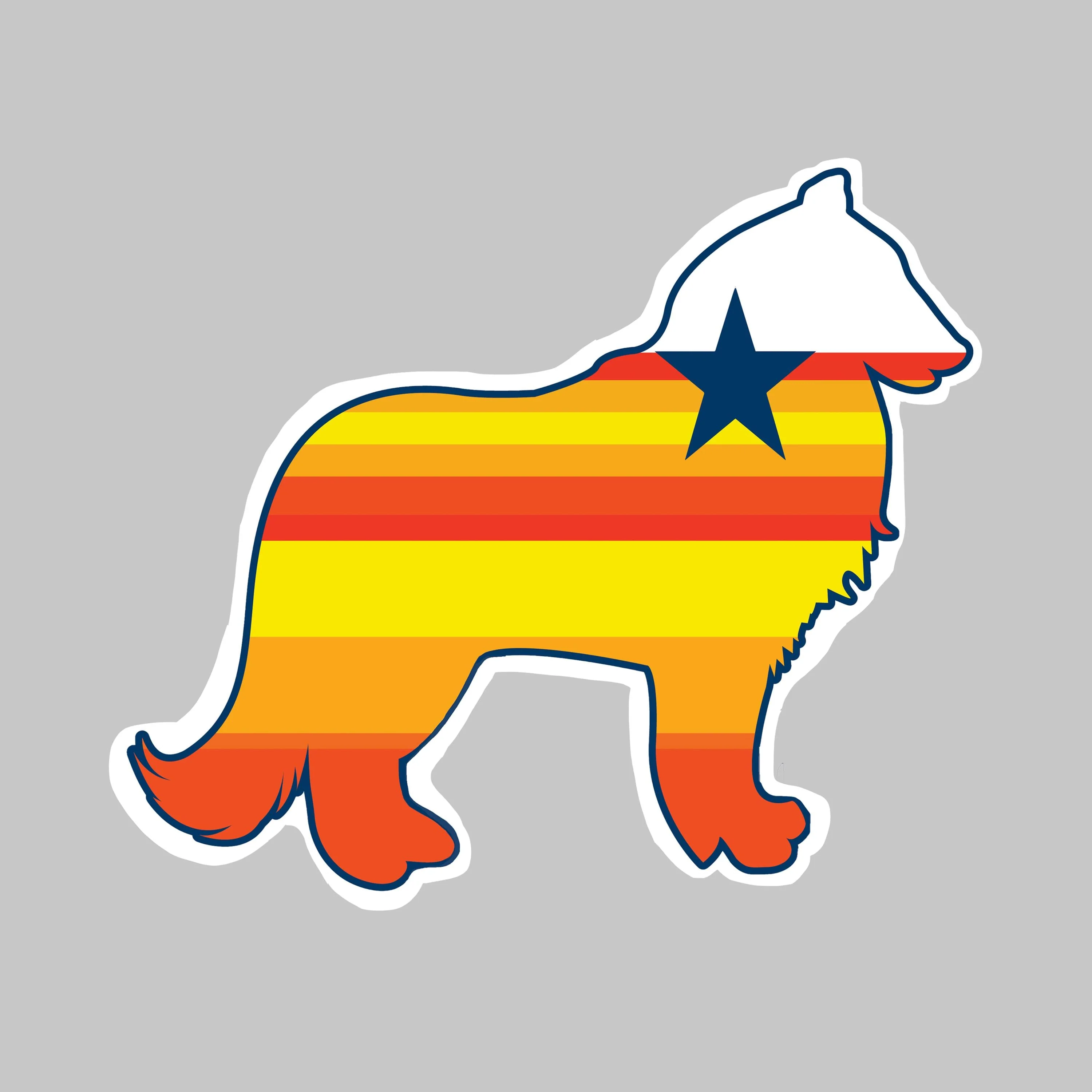Kali Blue & Orange Star Dizzler Sticker
