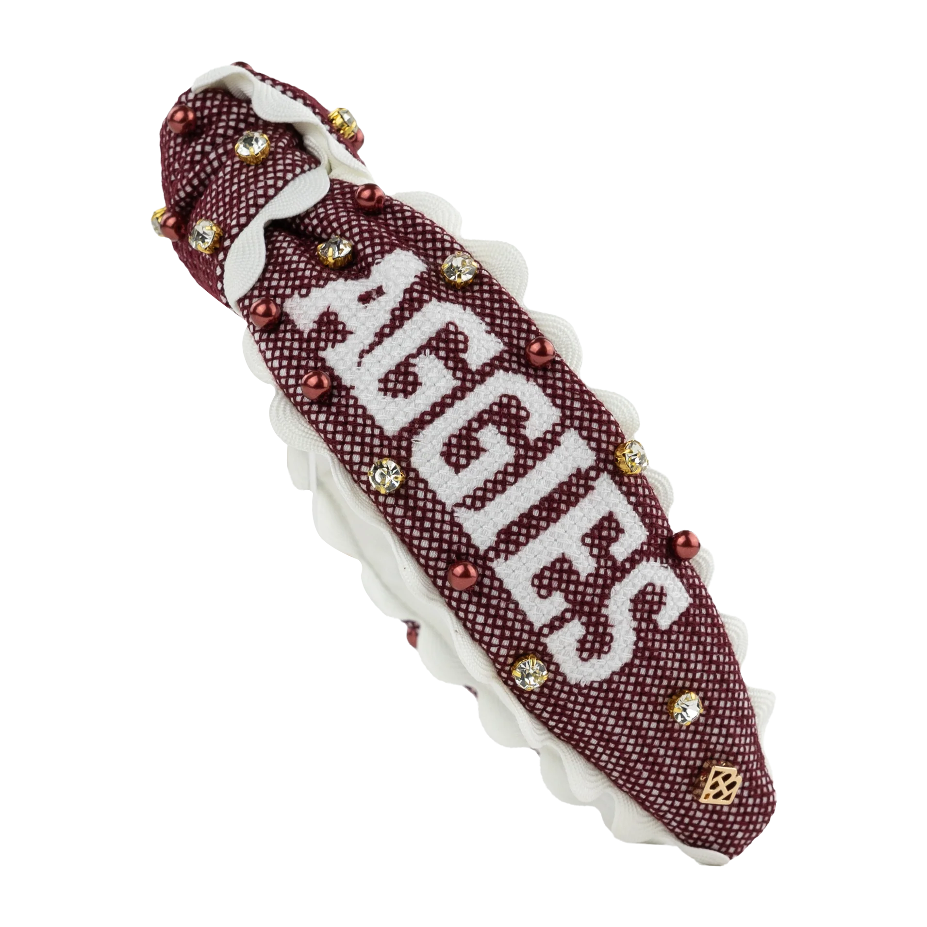 Gig 'Em Aggies Kids Cross Stitched Headband - Image 2
