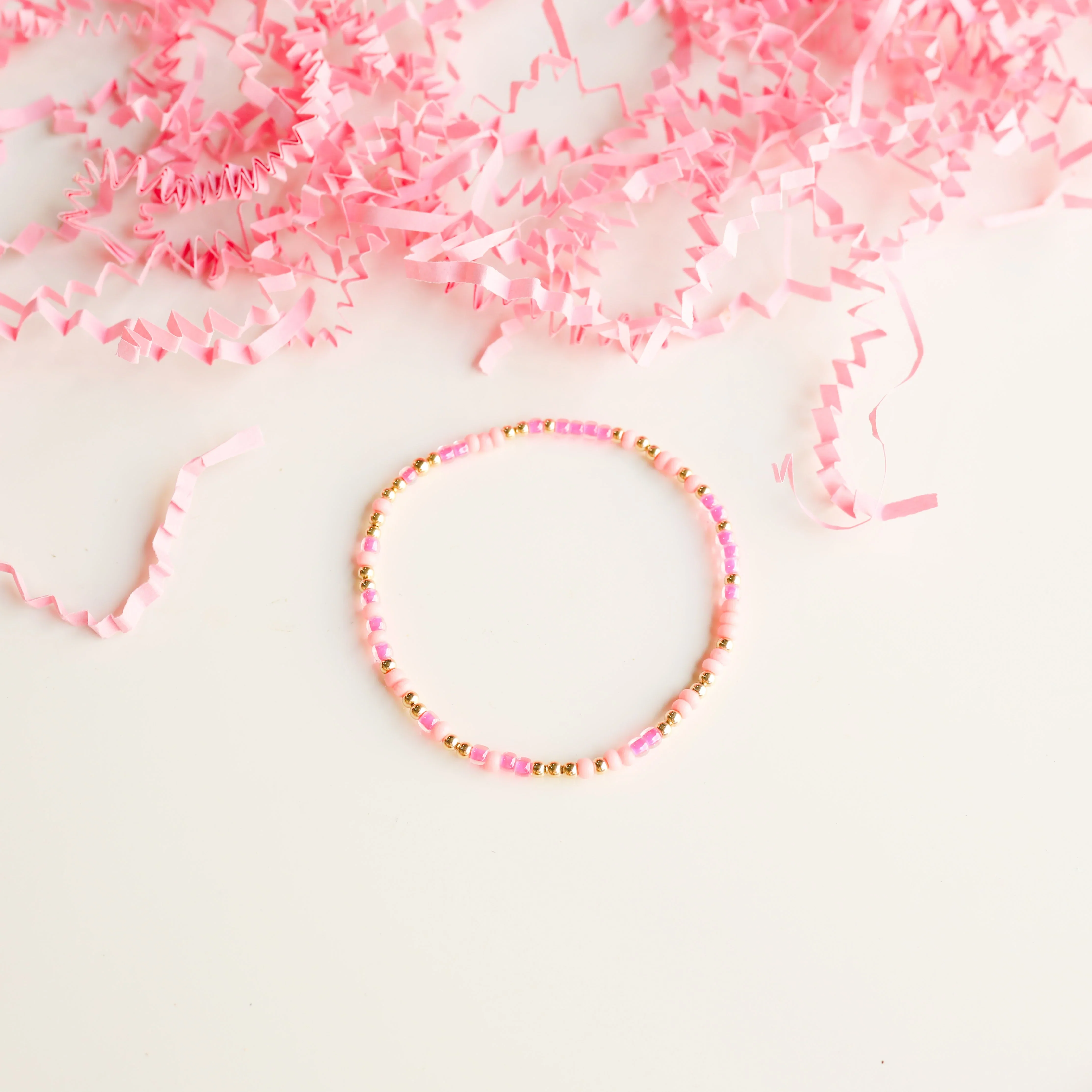 KIDS Pink Sprinkle Beaded Blondes Bracelet - Image 3