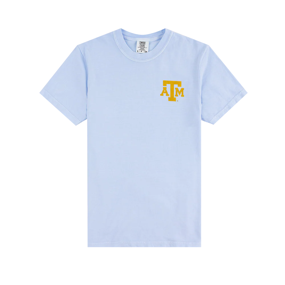 Kyle Field Light Blue and Gold T-Shirt - Image 2