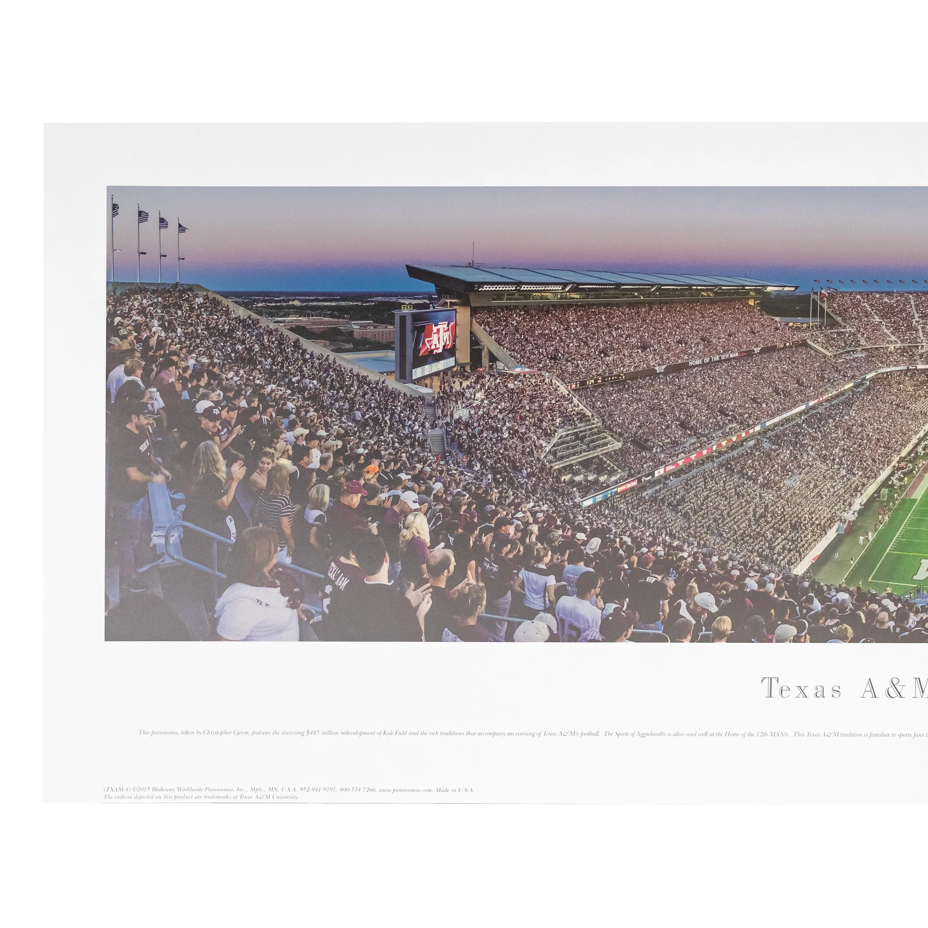 Texas A&M Kyle Field Select Frame Panorama - Image 2