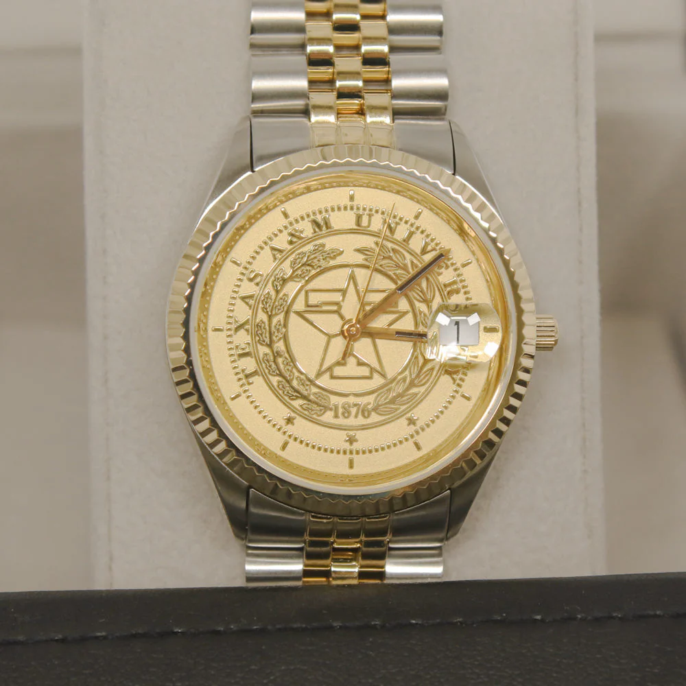 Texas A&M Belair Ladies Two Tone Watch - Image 4