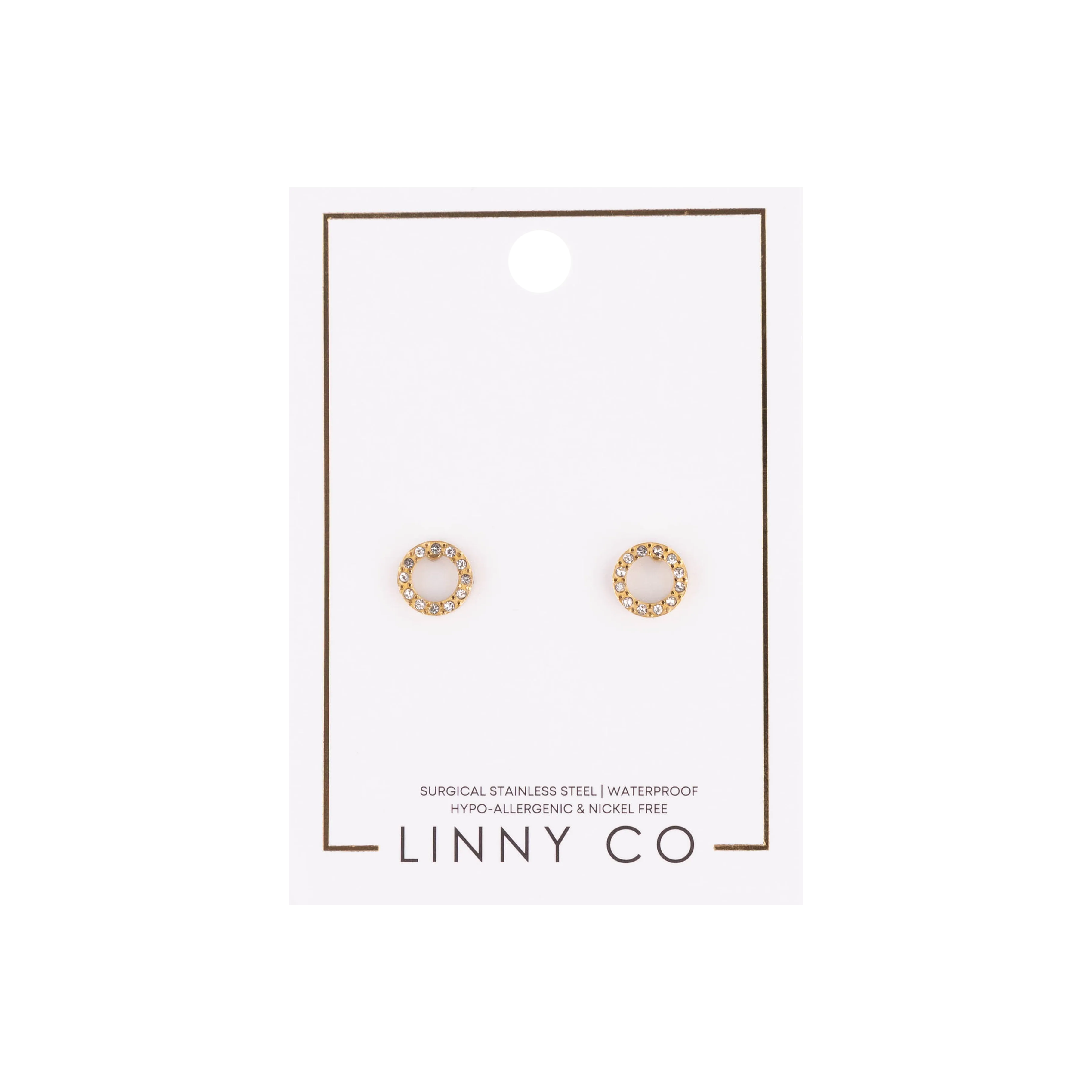 Lainey Gold Circle Stud Earrings