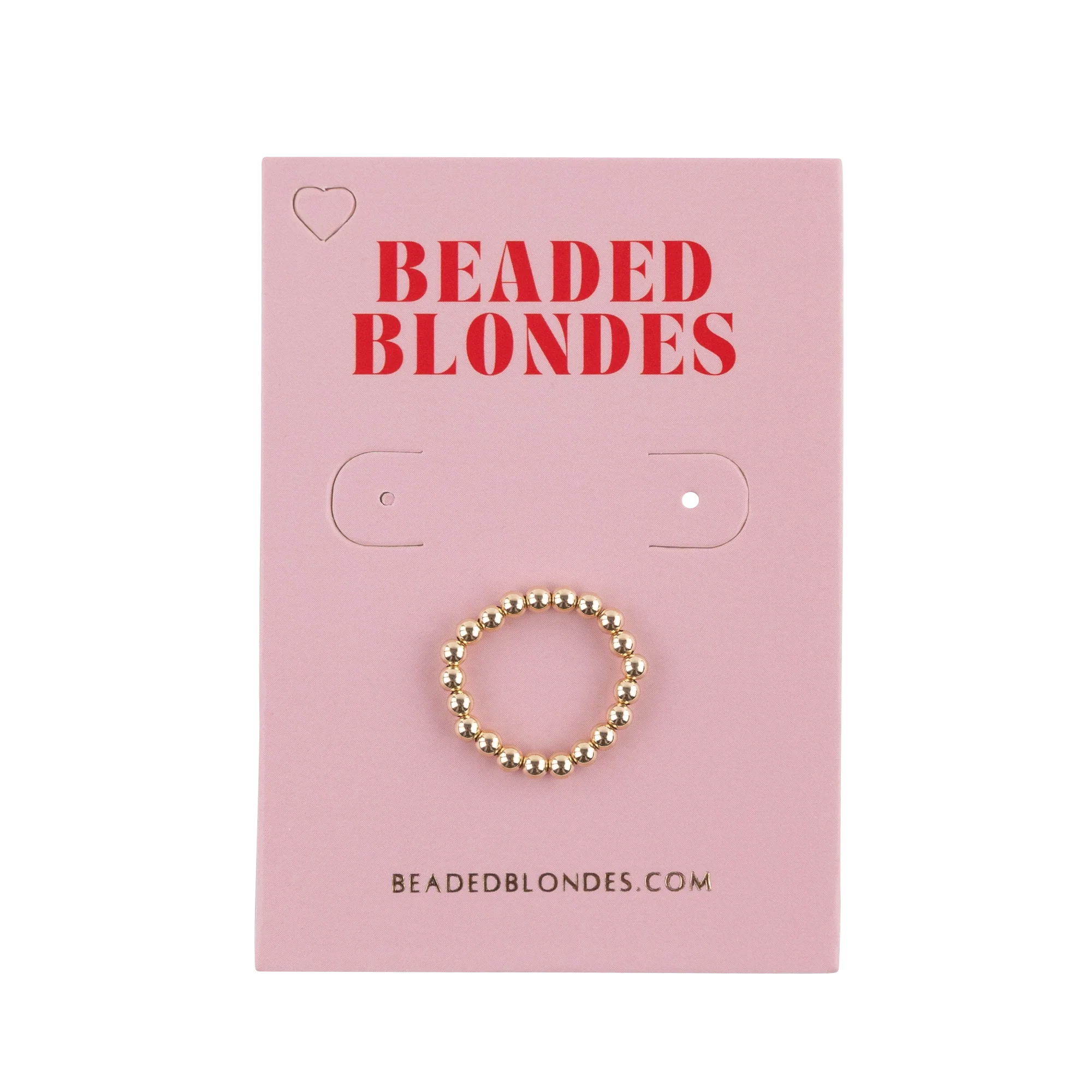 Gold Lauren 3MM Beaded Band - Image 3