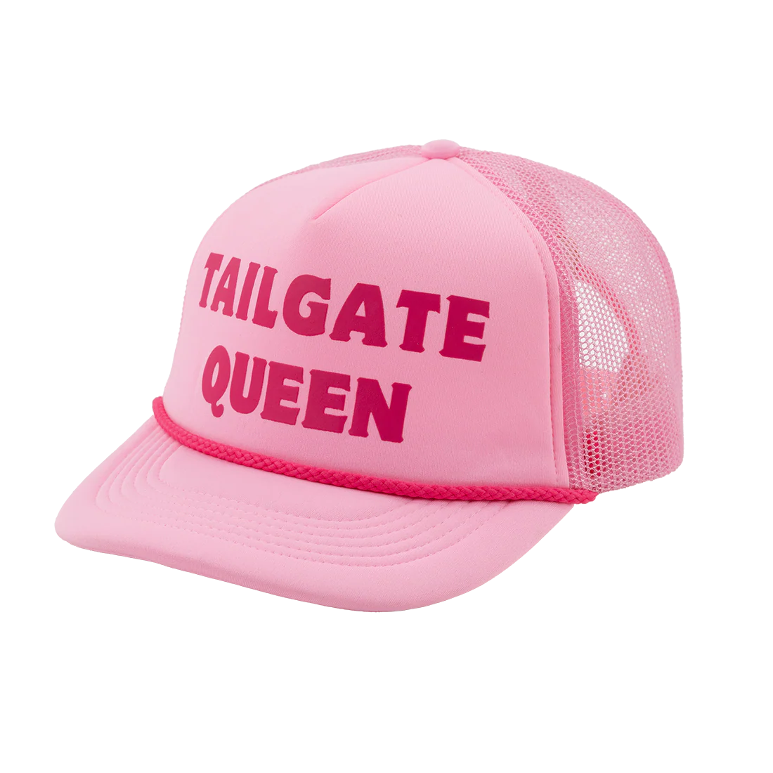 Layerz 5 Panel Structured Tailgate Queen Trucker Cap - Pink