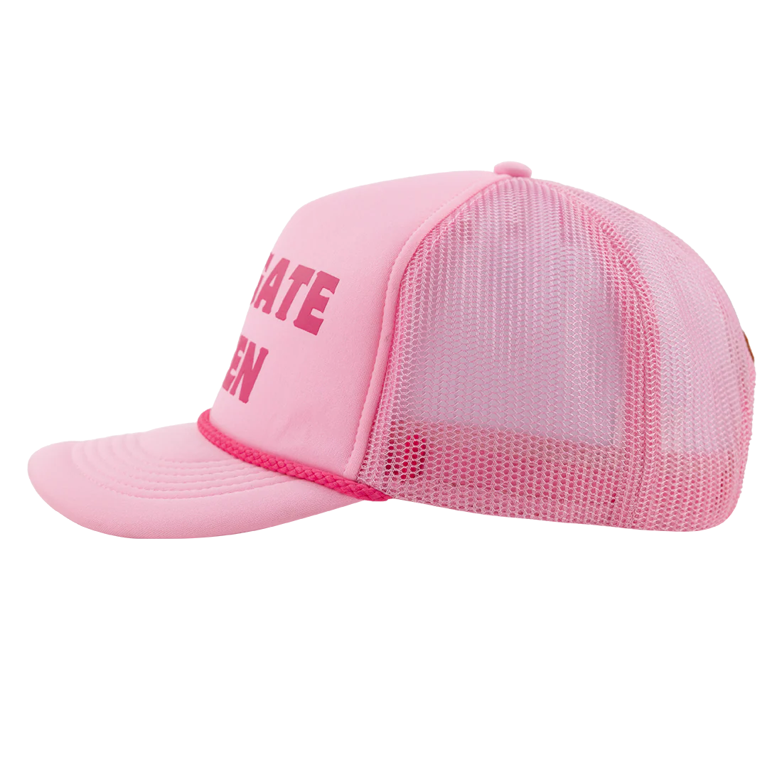Layerz 5 Panel Structured Tailgate Queen Trucker Cap - Pink - Image 3