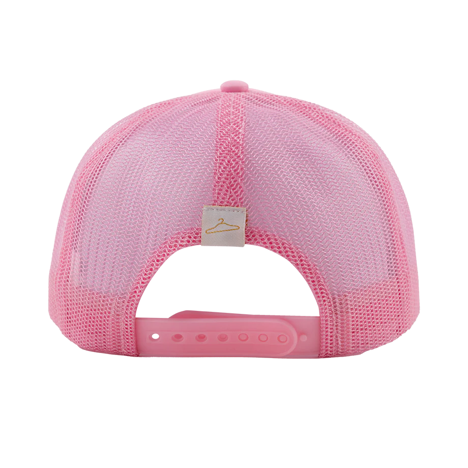Layerz 5 Panel Structured Tailgate Queen Trucker Cap - Pink - Image 4