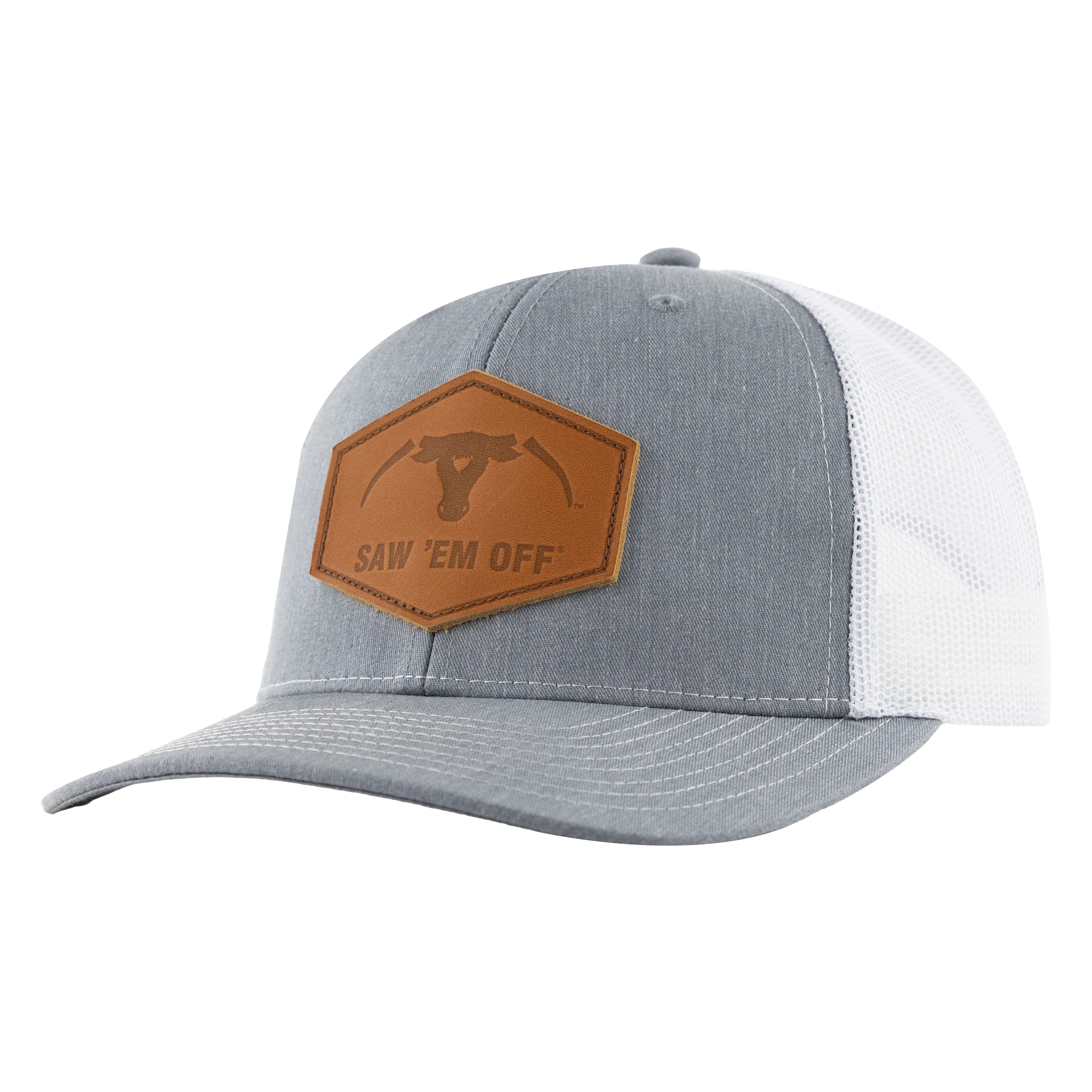 Saw 'Em Off Collegiate Outfitters Leather Patch Hat