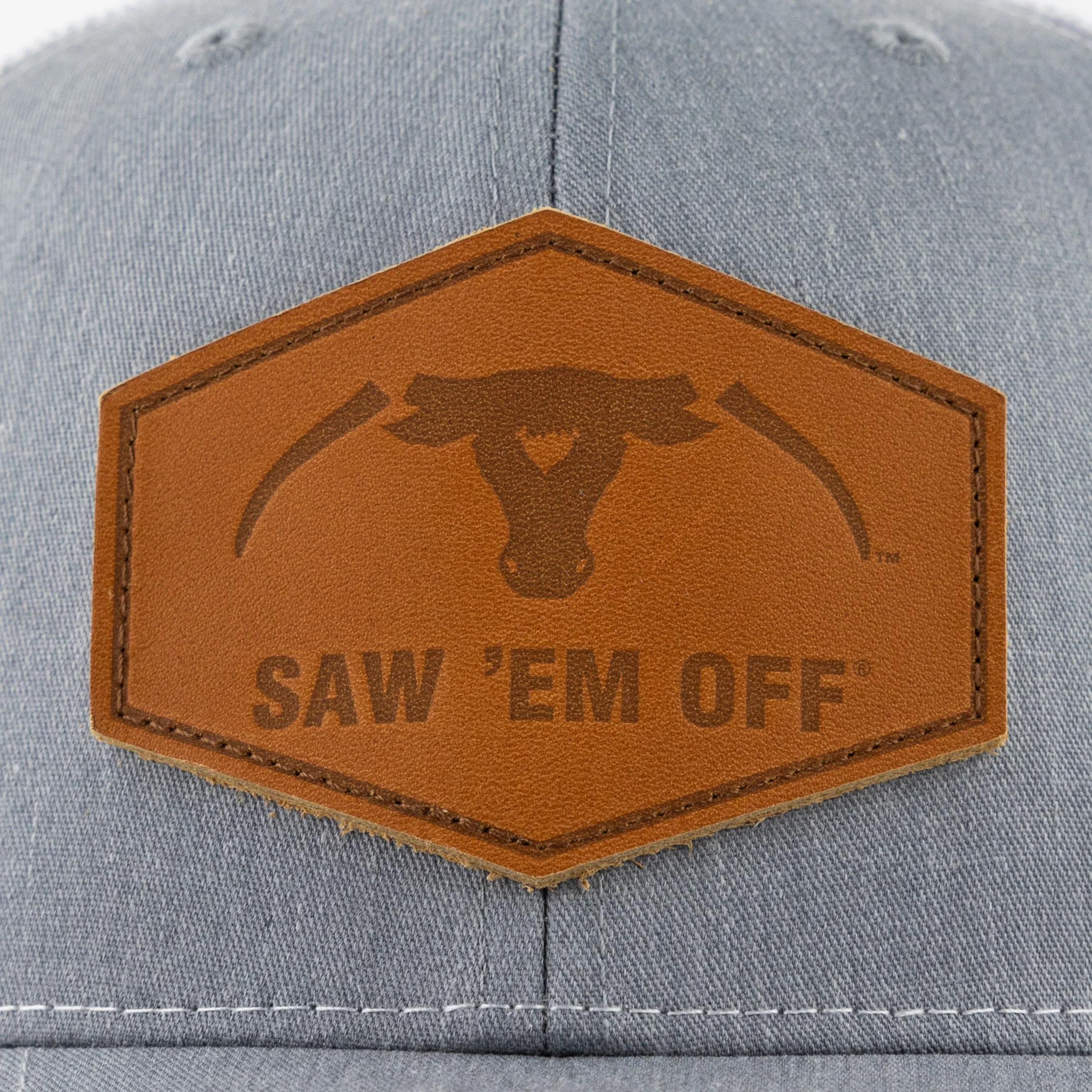 Saw 'Em Off Collegiate Outfitters Leather Patch Hat - Image 2