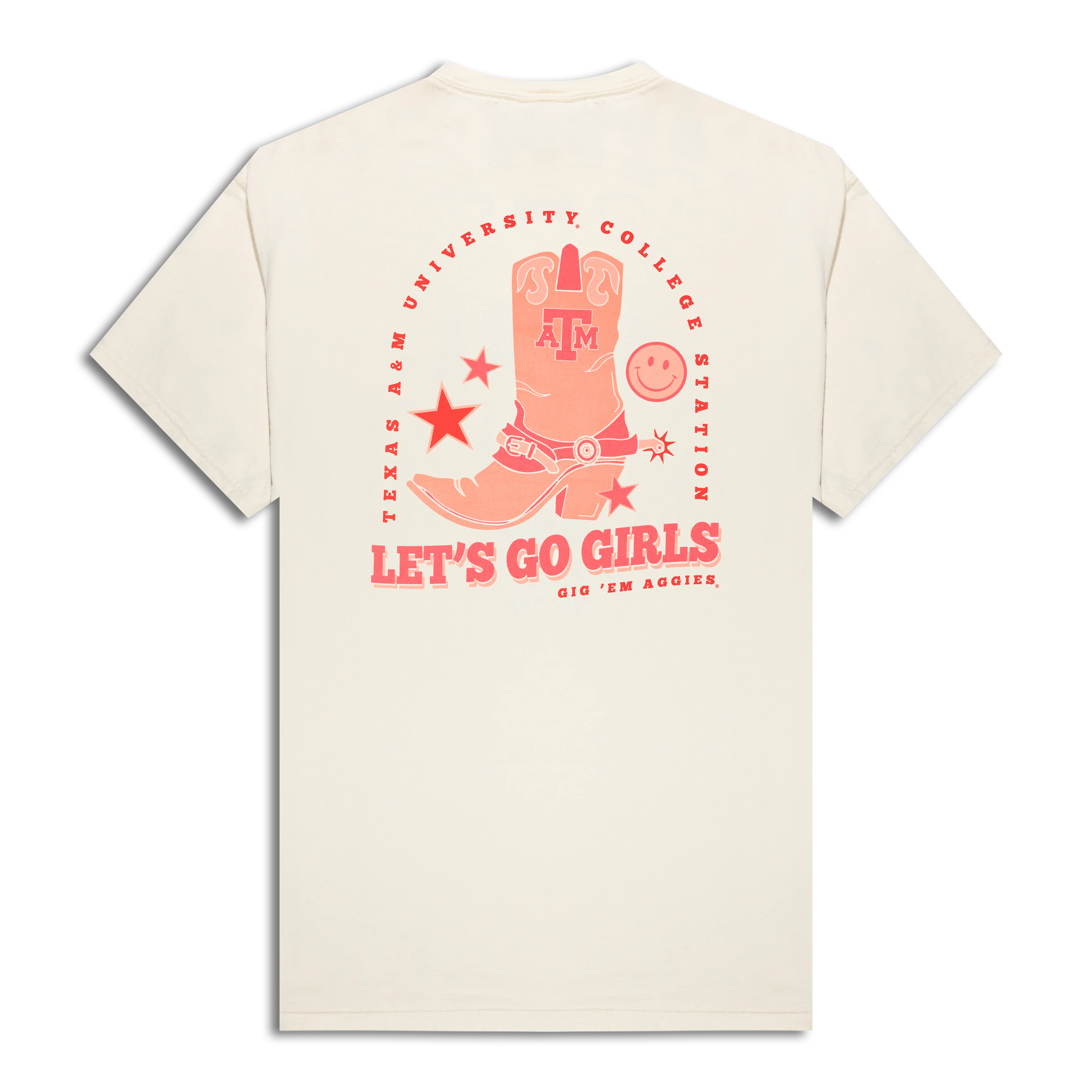 Texas A&M Let's Go Girls Parchment T-Shirt