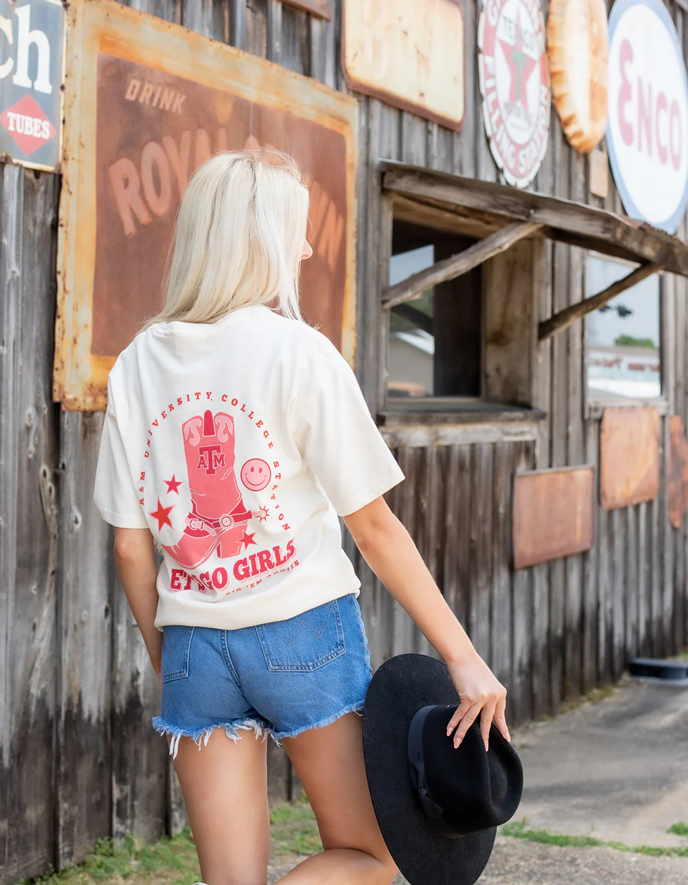 Texas A&M Let's Go Girls Parchment T-Shirt - Image 2