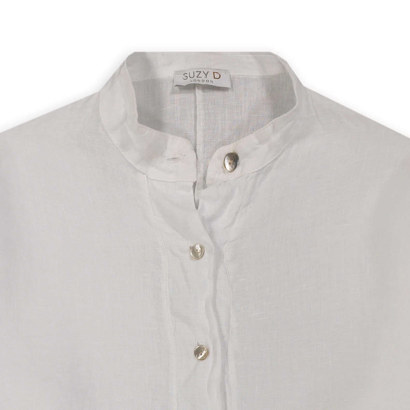 Linen Button Front Top - Image 2