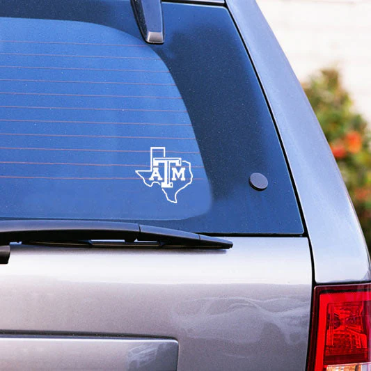 Texas A&M White Lone Star 3" Decal - Image 2