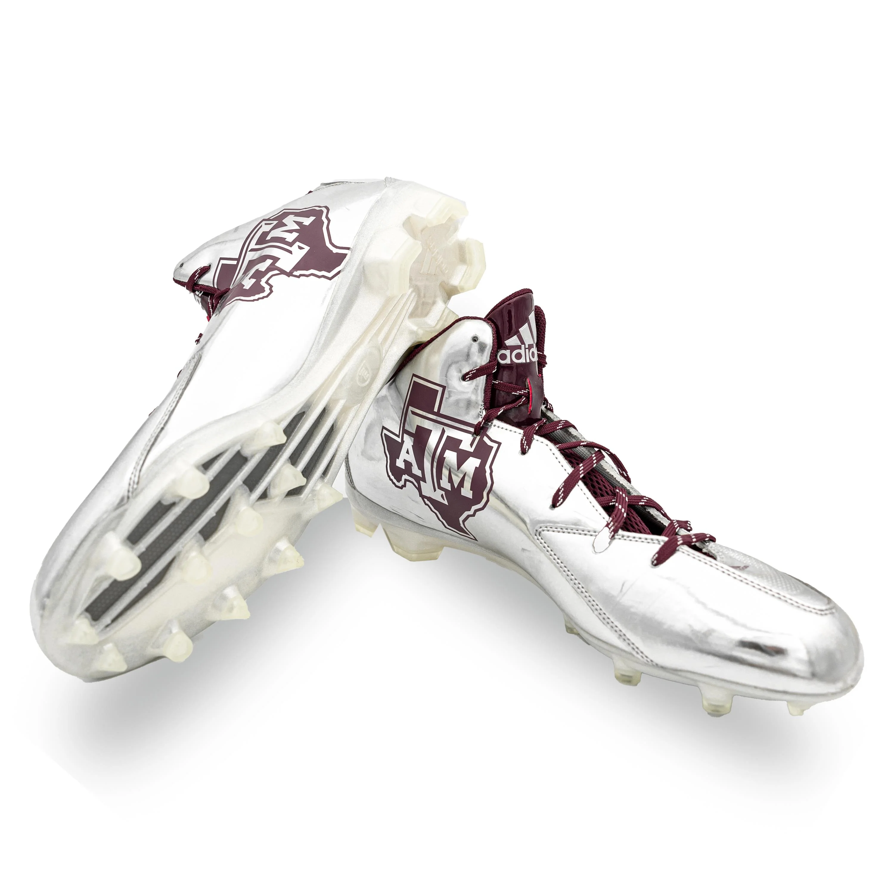 Texas A&M Collectible Adidas Lonestar Chrome & Maroon Cleats