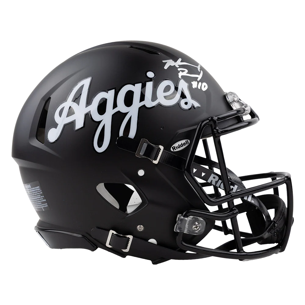 Marcel Reed Black Authentic Football Helmet - Image 5