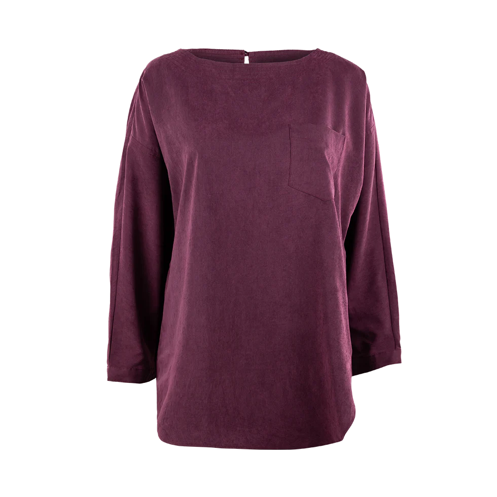 Maroon 3/4 Sleeve Blouse