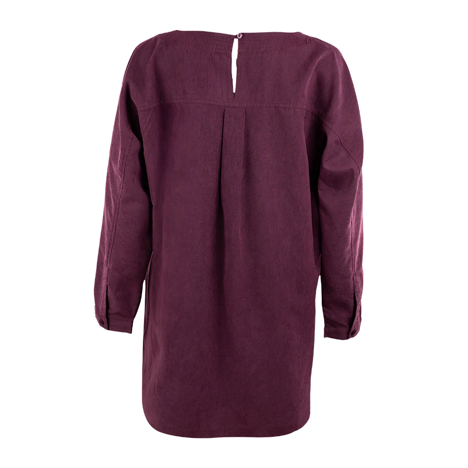 Maroon 3/4 Sleeve Blouse - Image 3