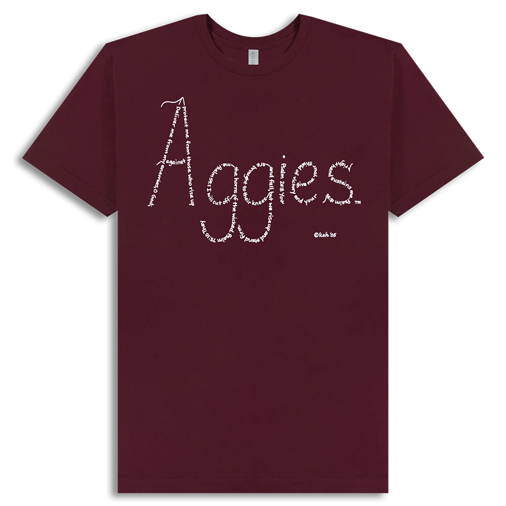 Maroon Aggies Scripture T-Shirt