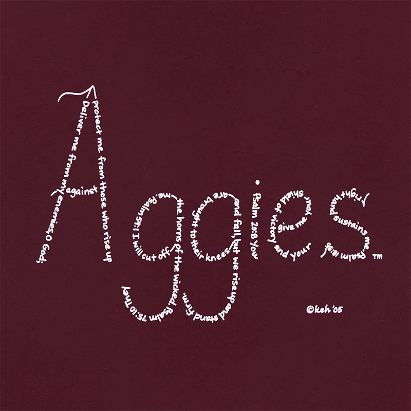 Maroon Aggies Scripture T-Shirt - Image 3