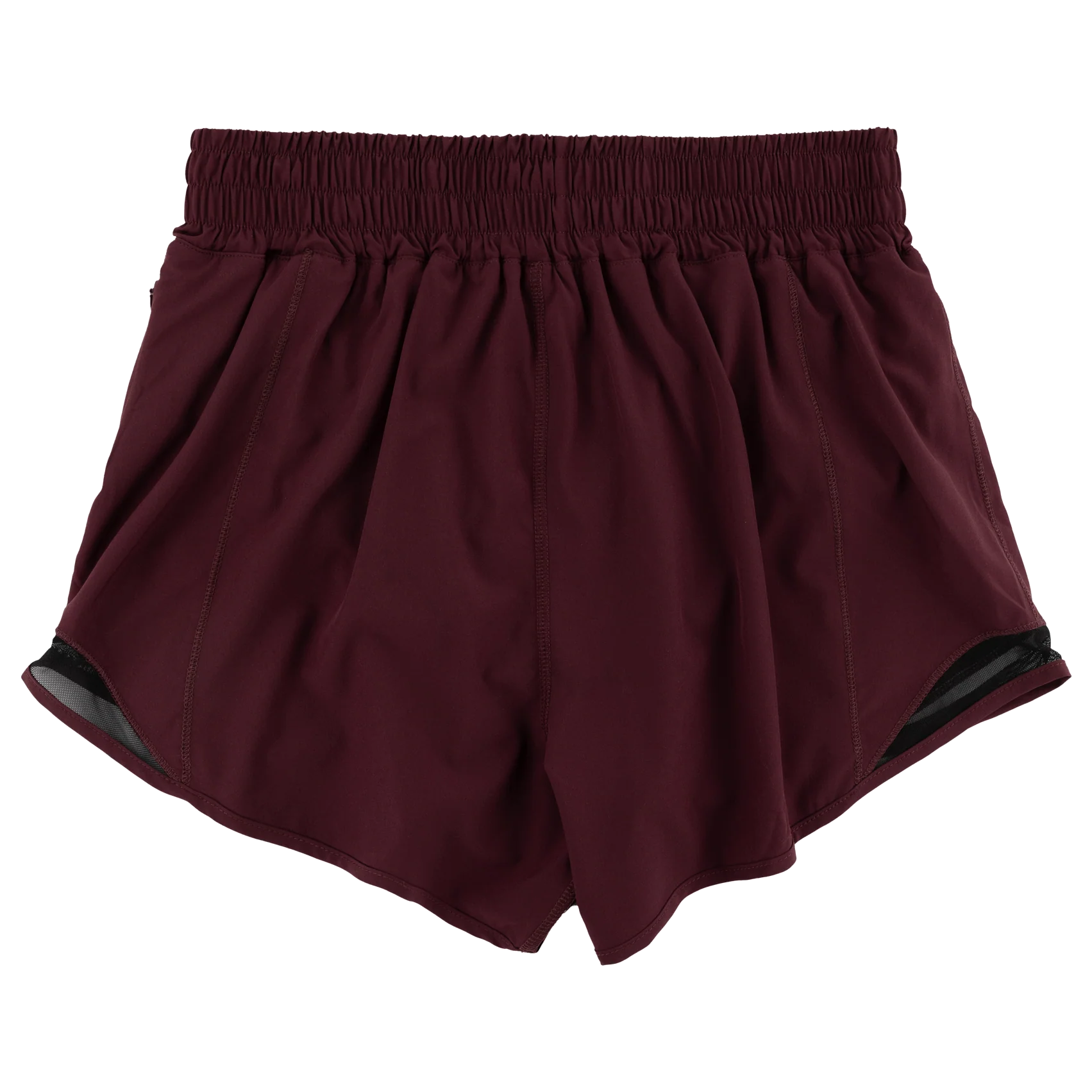 Maroon Athletic Mesh Detail Shorts - Image 3