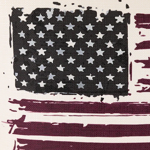 Maroon Distressed Flag Pillow - Image 2