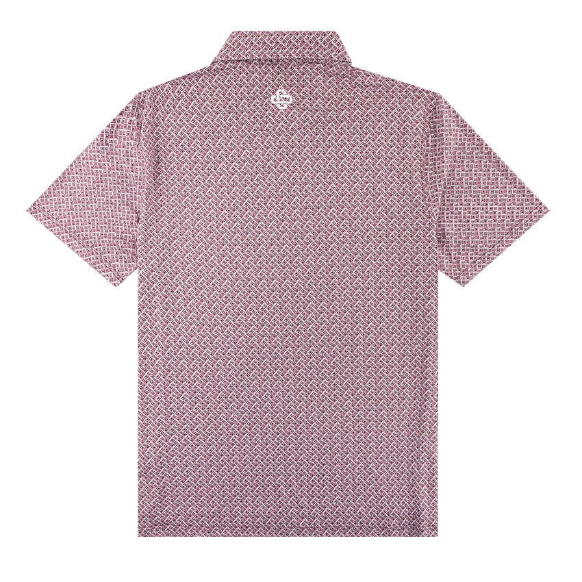 Maroon Geometric Polo - Image 4
