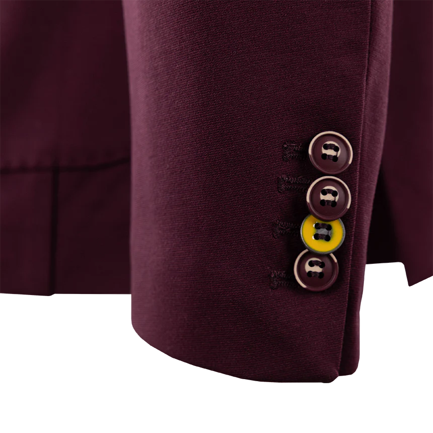 Maroon Giacca Uomo Blazer - Image 6