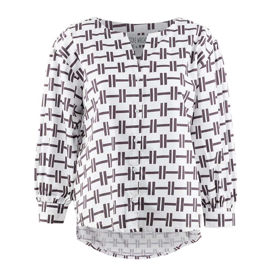 Maroon H Key Grace Top