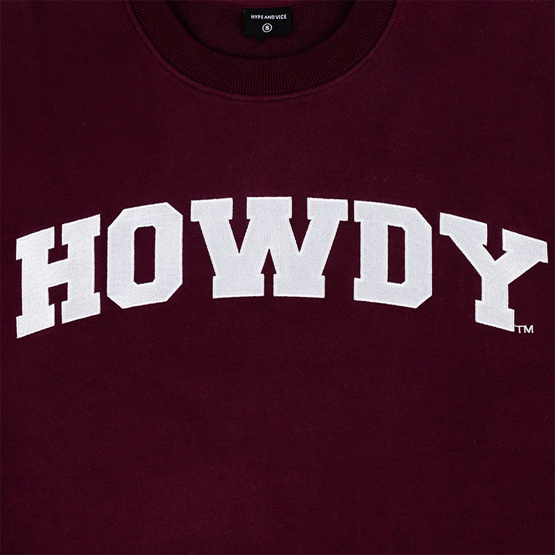 Howdy Hype & Vice Maroon Offside Crewneck - Image 2