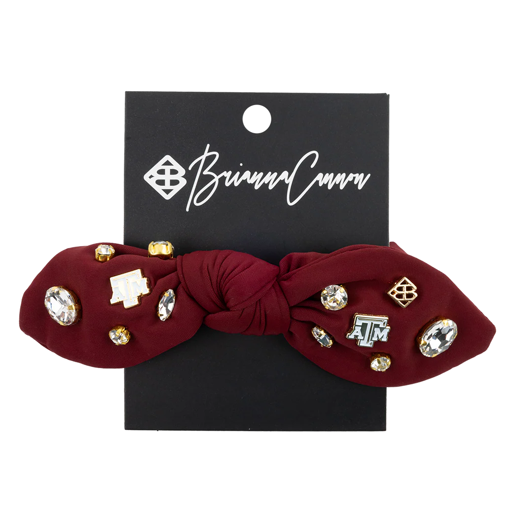 Maroon Logo Bow Scrunchie -