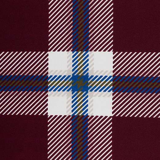 Maroon Plaid Silk Scarf - Image 3