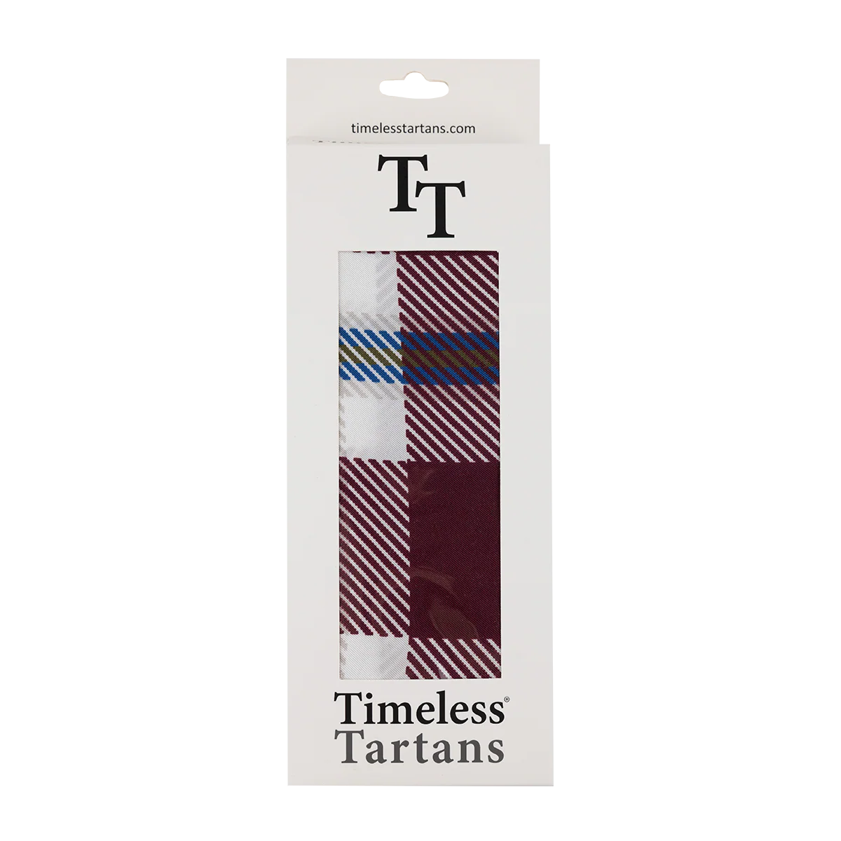 Maroon Plaid Silk Scarf - Image 5