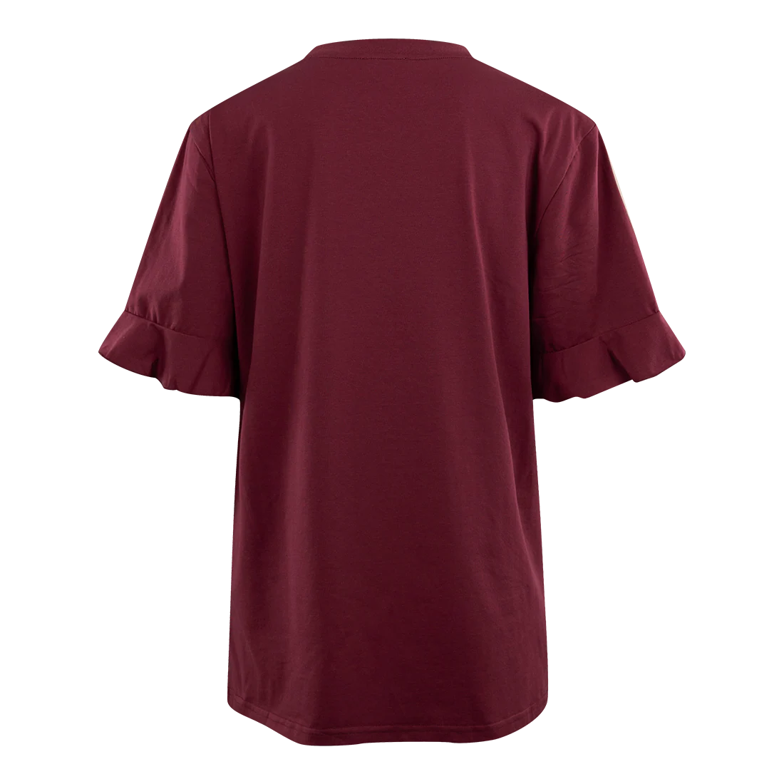 Maroon Sequined Baseball Tee - Image 3