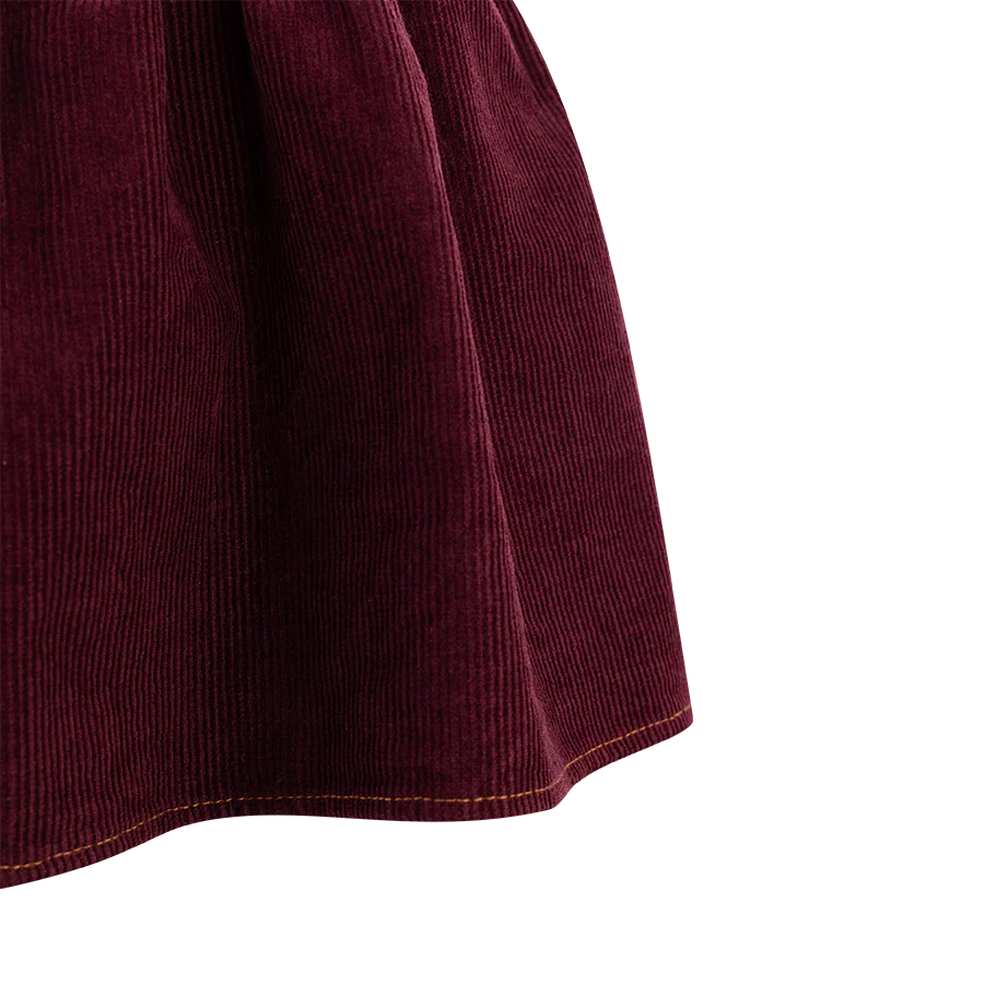 Maroon Straight Line Drop Waist Dress - Image 6