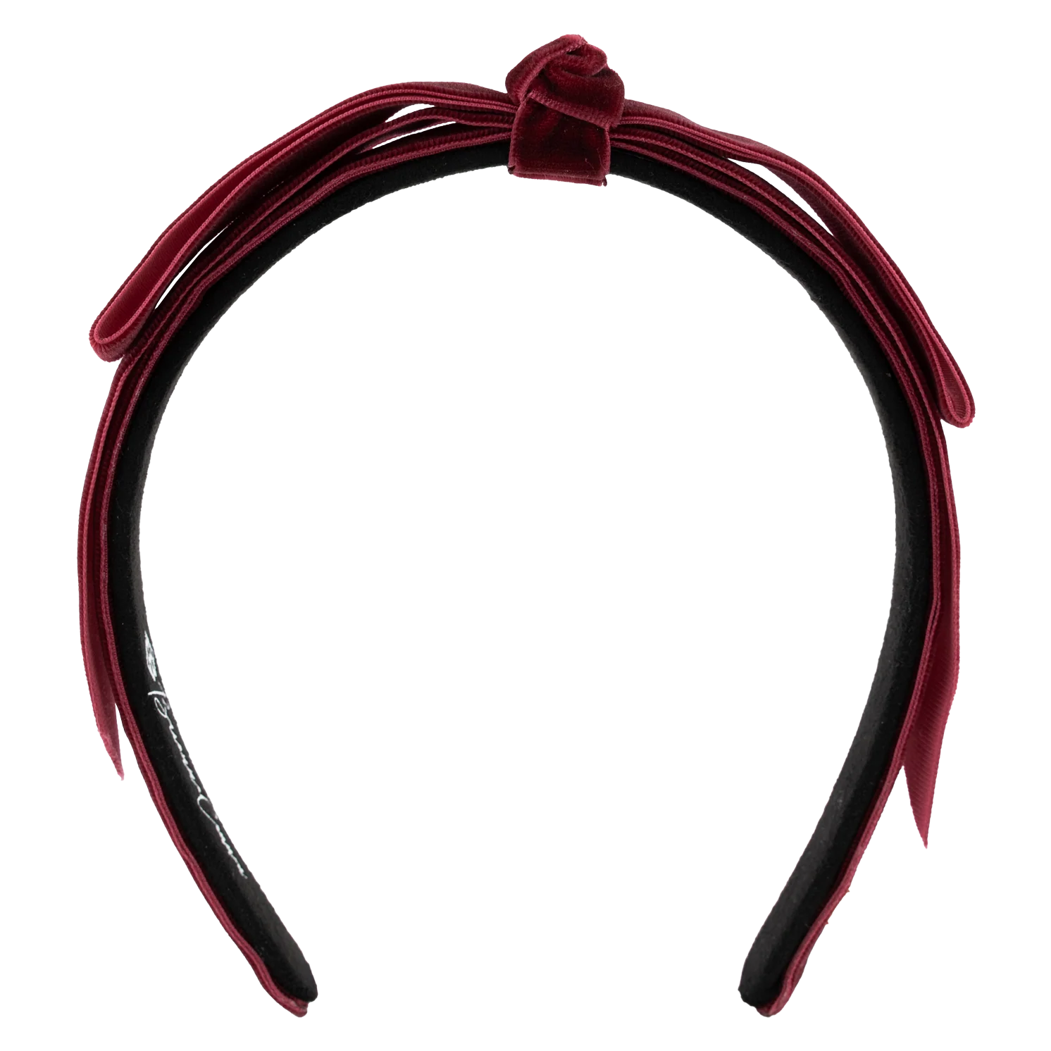 Maroon Velvet Bow Headband
