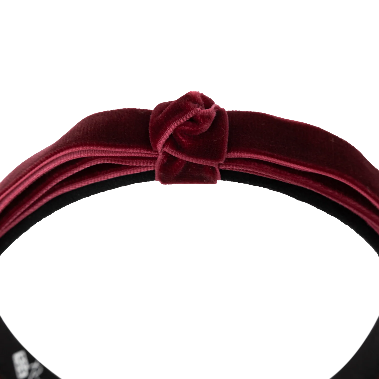 Maroon Velvet Bow Headband - Image 2