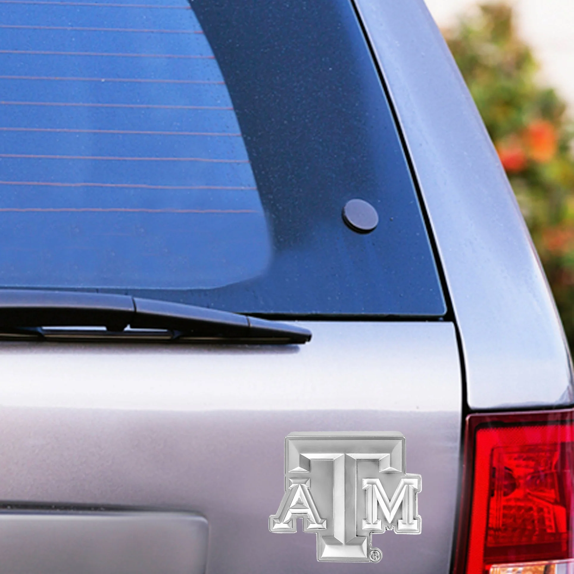 Texas A&M Matte Silver Block Emblem - Image 3