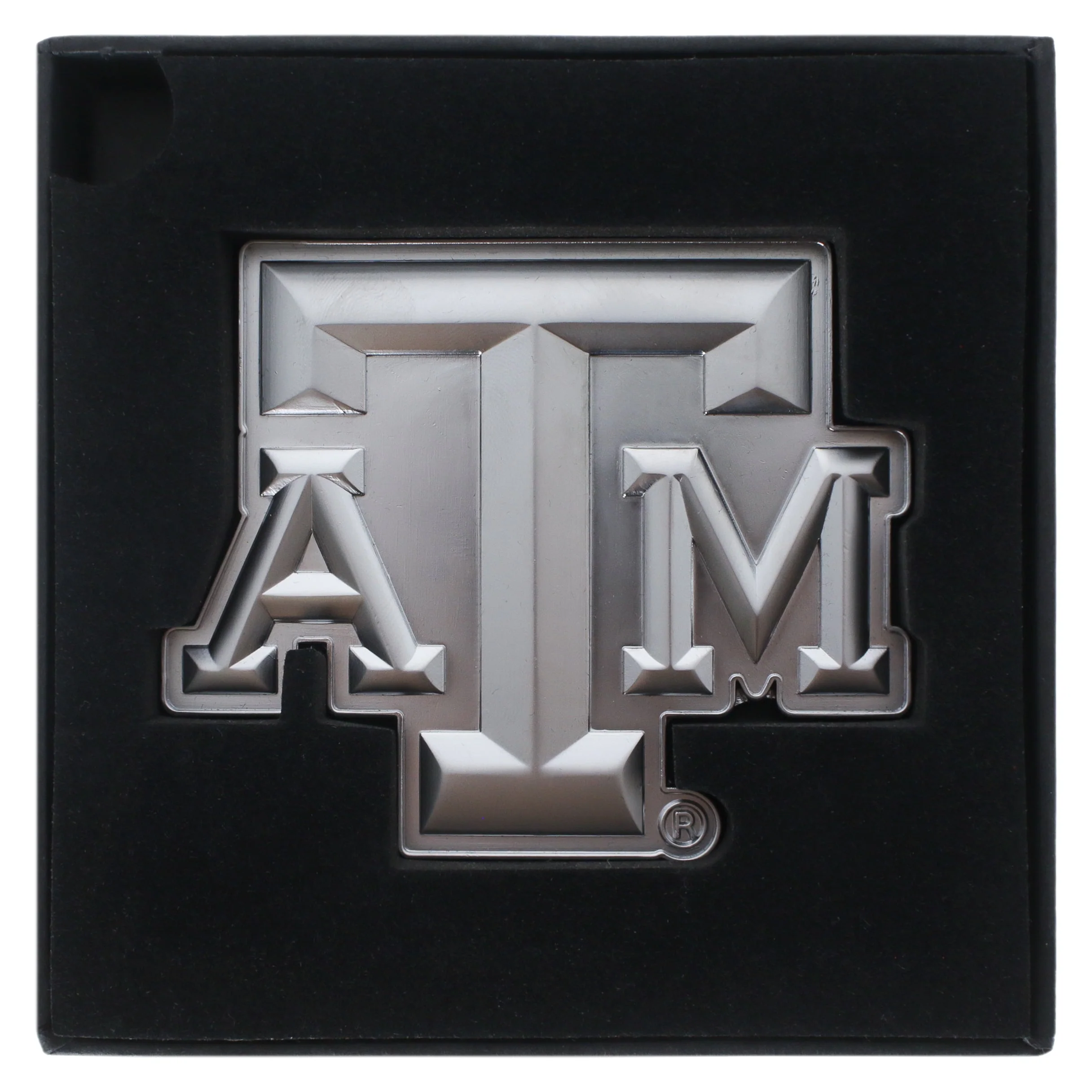 Texas A&M Matte Silver Block Emblem - Image 4